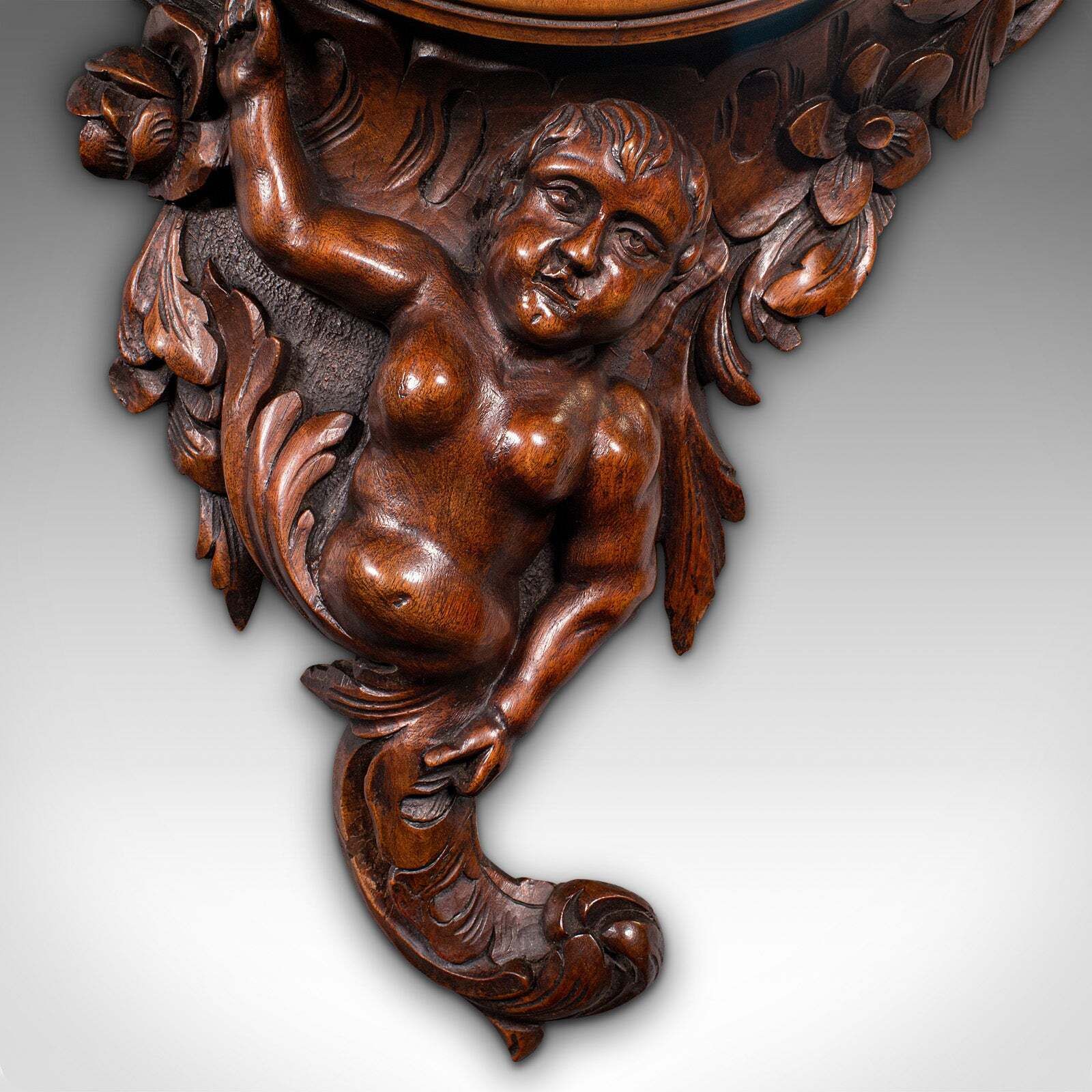 photo furniture Antique Rococo Mirror, Italian, Carved Fruitwood, Hall, Lounge, Victorian, 1900