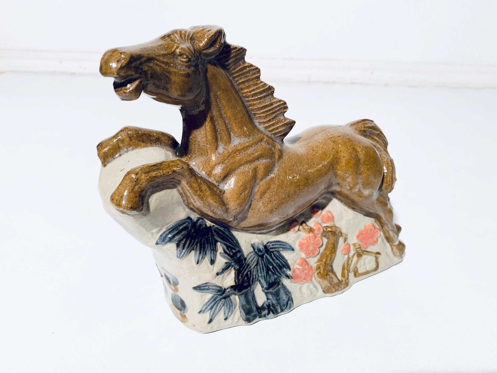 Ceramic Horse Spirit Decanter / Japanese Or Chinese Bar Decor / Sake Bottle photo furniture