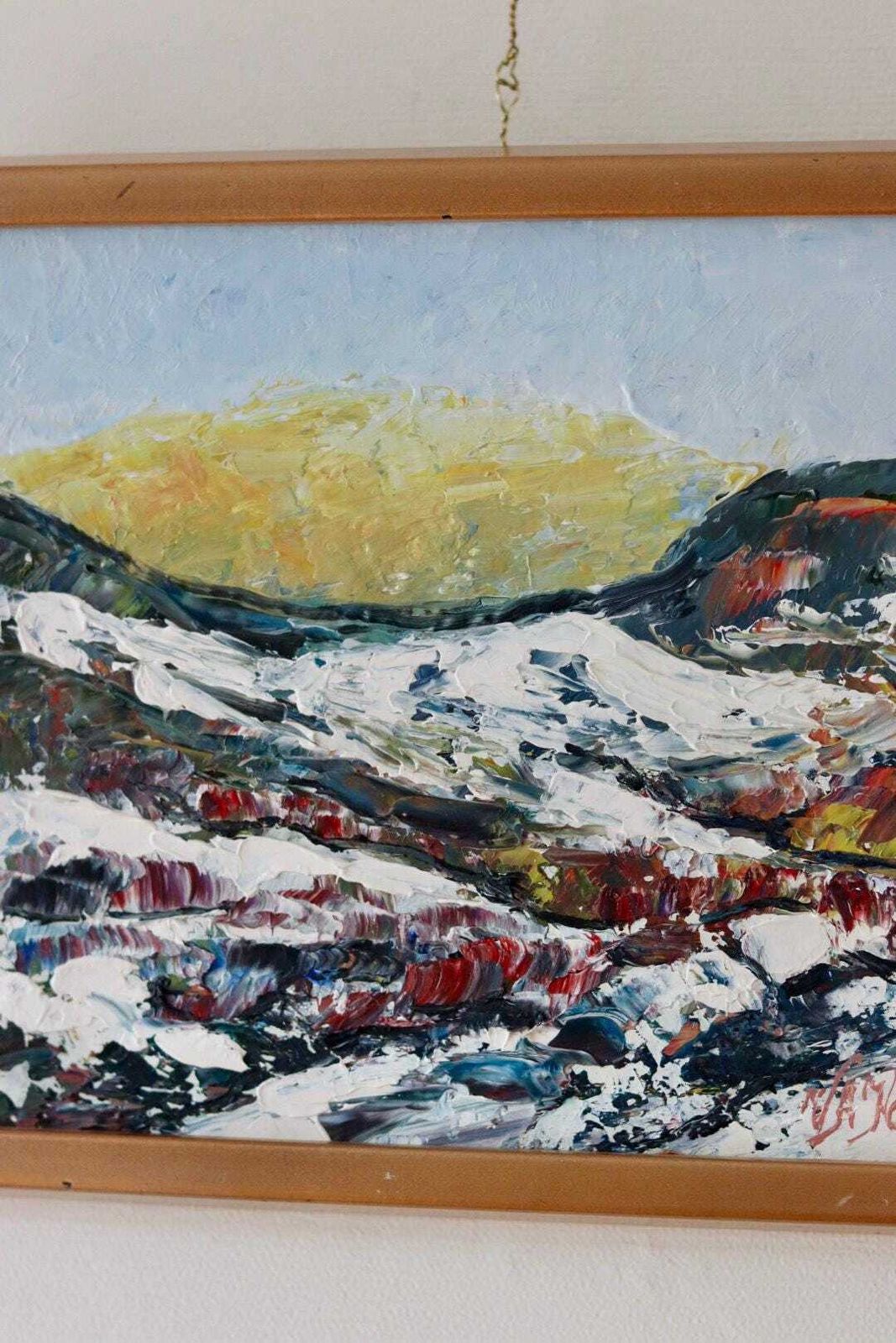 Swedish Oil Painting "Uddevalla 1995" By Veikko Kangas   Vintage, Framed | 36 X 26 Cm / 14.2 X 10.2 In photo Art