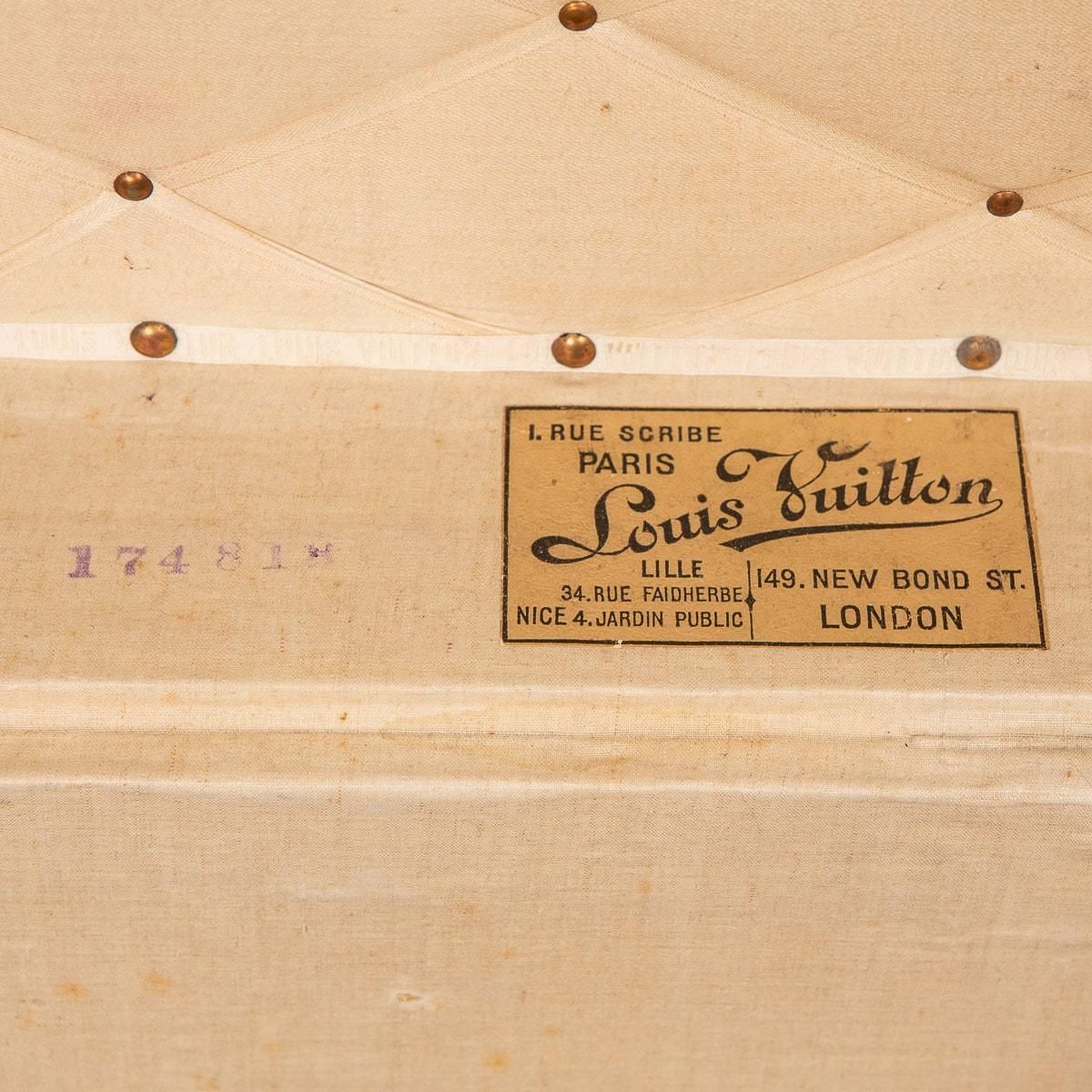 20th Century Louis Vuitton Malle Haute Trunk Orange "Vuittonite" Canvas, C.1900 photo vintage