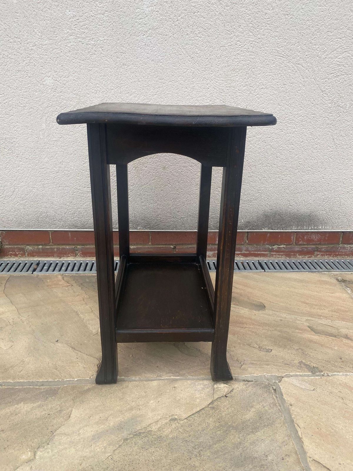 photo furniture Antique Arts And Crafts Two Tier Side Table Vintage Console Table