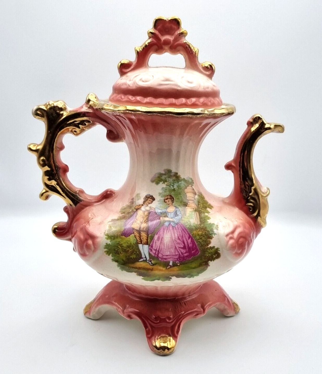 photo furniture Royal Staffordshire Antique Teapot Ironstone Tea Pot Fragonard C1900