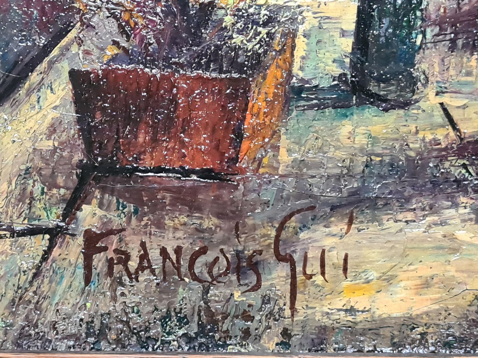 Augustin Francois Guille Aka Archiguille, Paris School Cityscape, Circle Of Maurice Utrillo, La Mère Catherine Montmartre (1960) photo Art