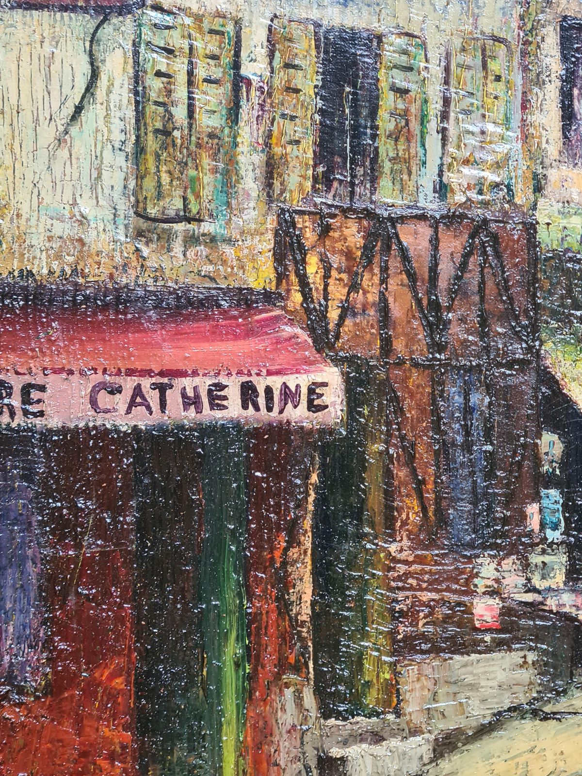 Augustin Francois Guille Aka Archiguille, Paris School Cityscape, Circle Of Maurice Utrillo, La Mère Catherine Montmartre (1960) photo vinterior