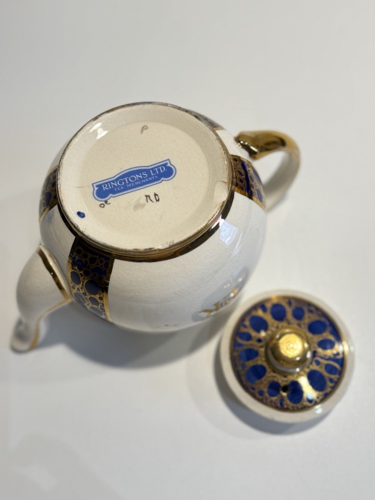 90.0 Rare Queen Elizabeth II Coronation 1953 British Teapot 9" Ringtons Collectible photo