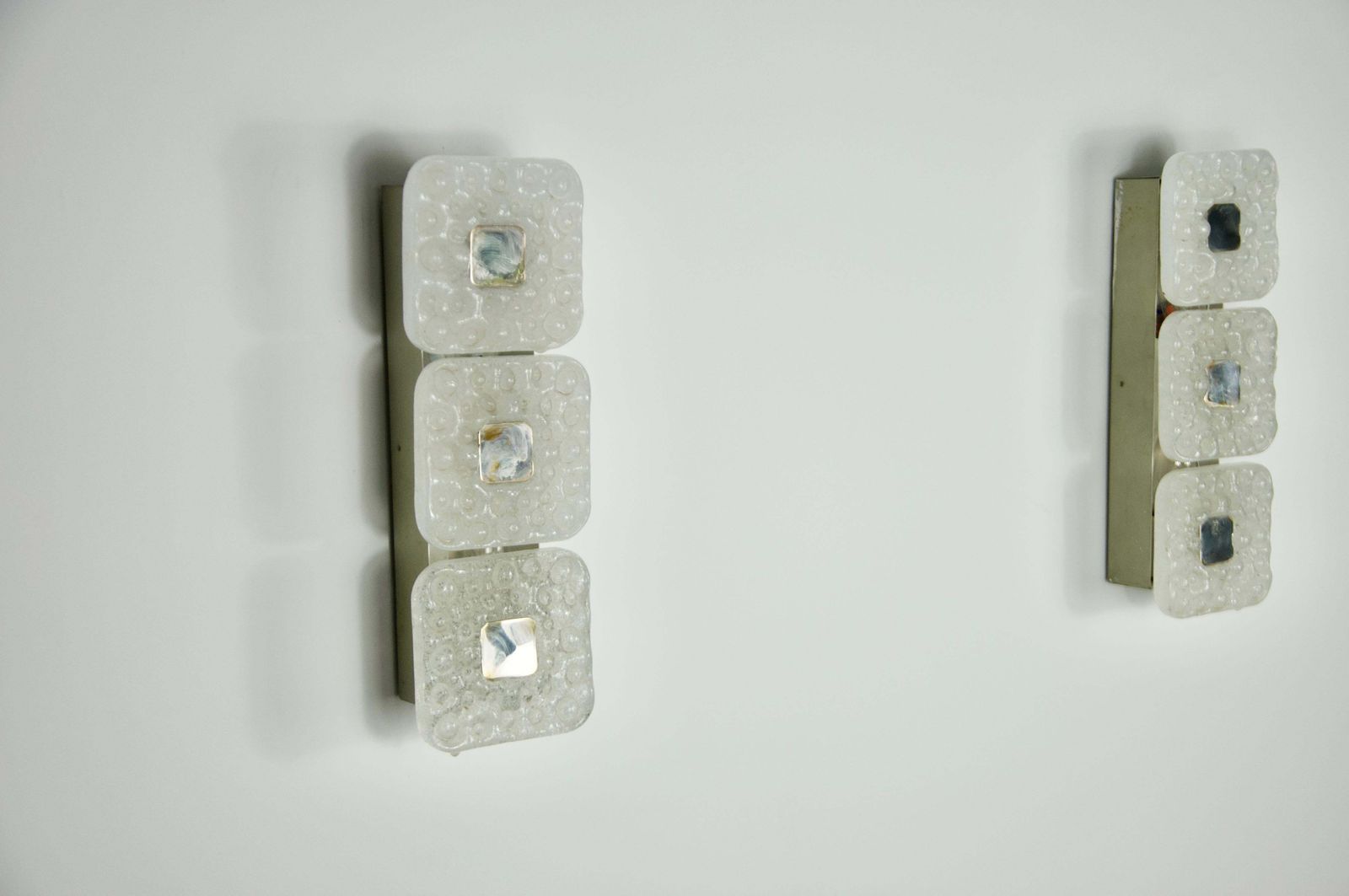 Pair Of Metal Wall Lamps By Kaiser Leuchten, Germany 1970s photo vintage