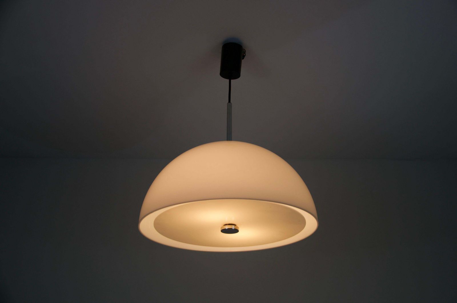 White Space Age Pendant Lamp, Germany, 1970s photo vintage