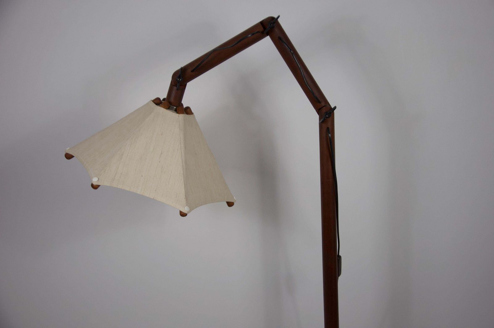 Adjustable Midcentury Wooden Floor Lamp By Domus, 1960s photo furniture