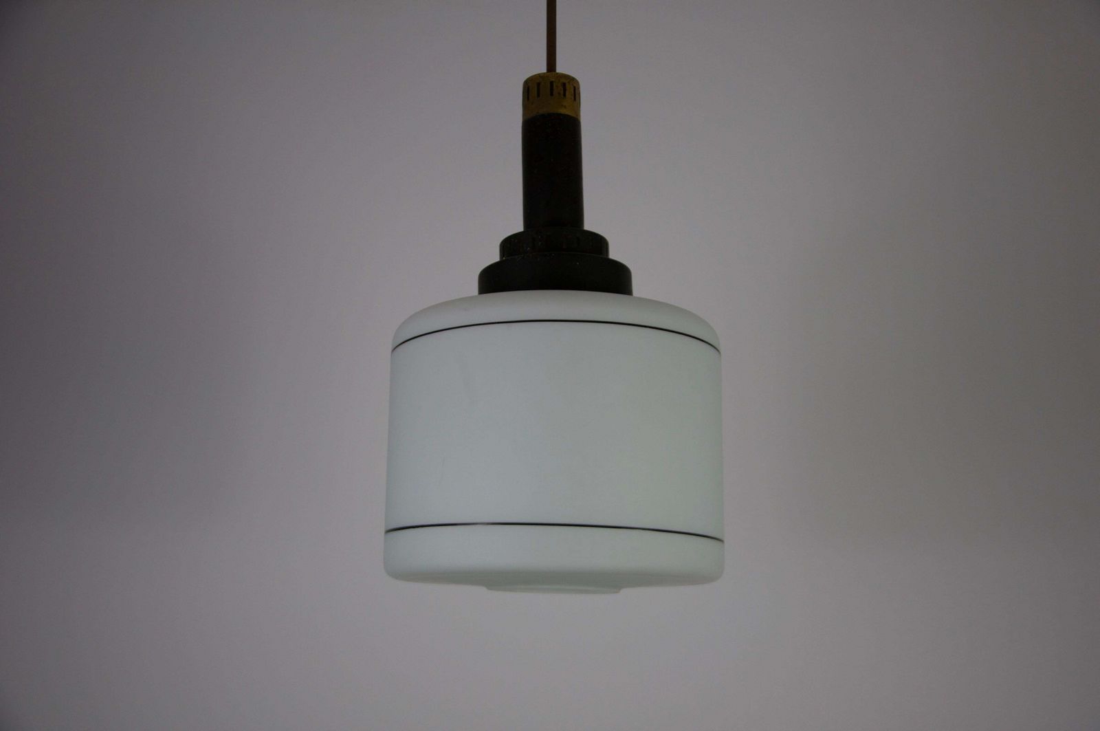 Mid Century Opal Glass Ceiling Lamp By Stilnovo, Italy, 1960s photo for sale