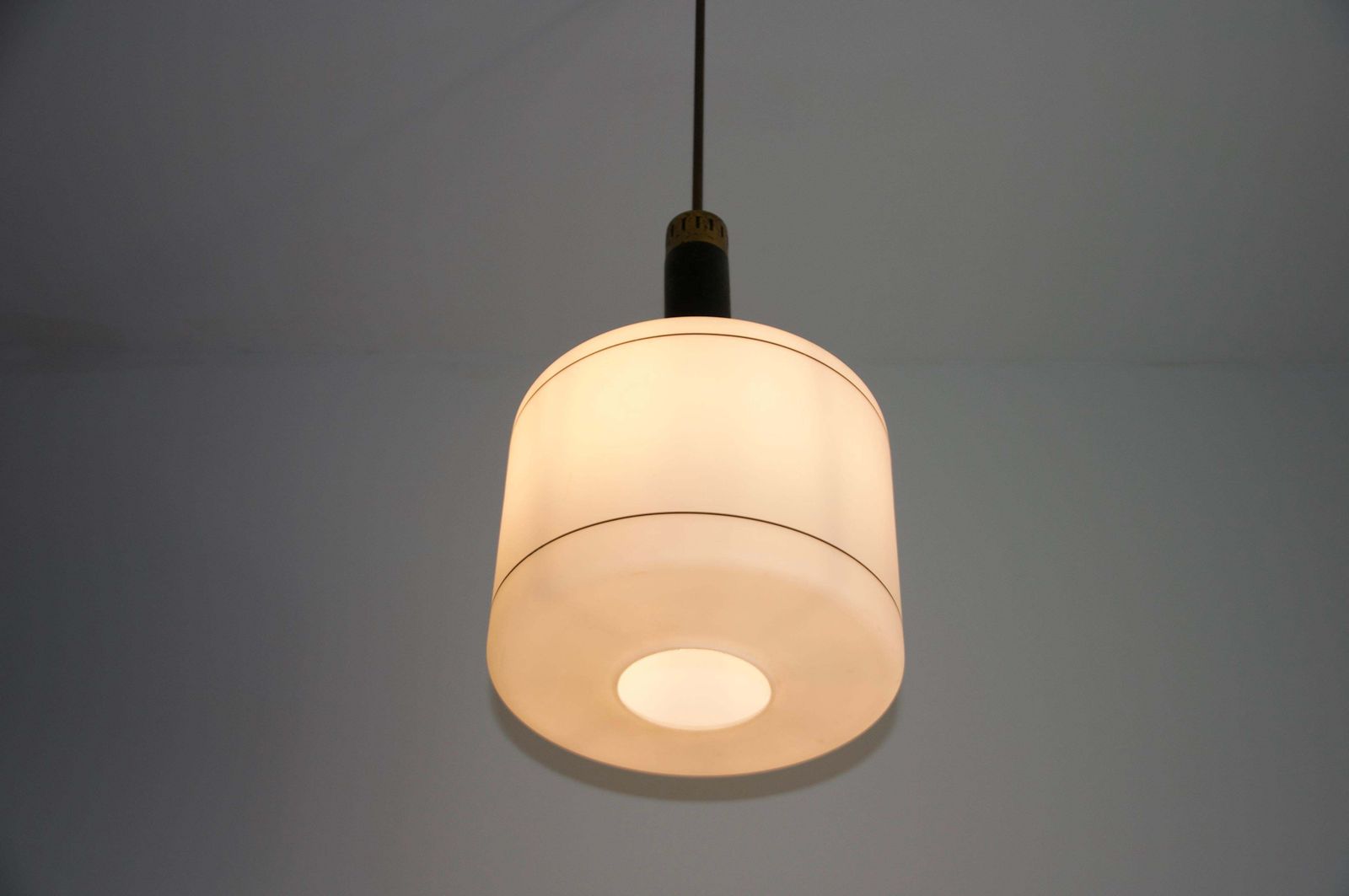 Lighting Mid Century Opal Glass Ceiling Lamp By Stilnovo, Italy, 1960s photo