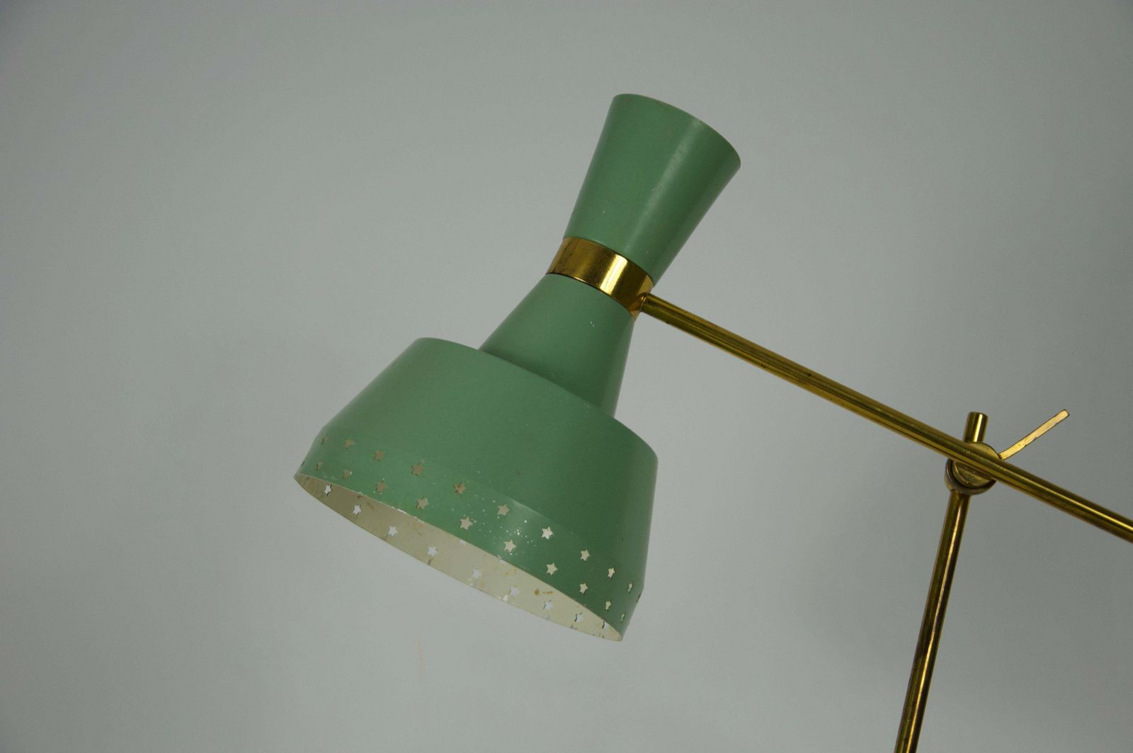 Mid Century Italian Brass And Metal Table Lamp, 1960s photo buy