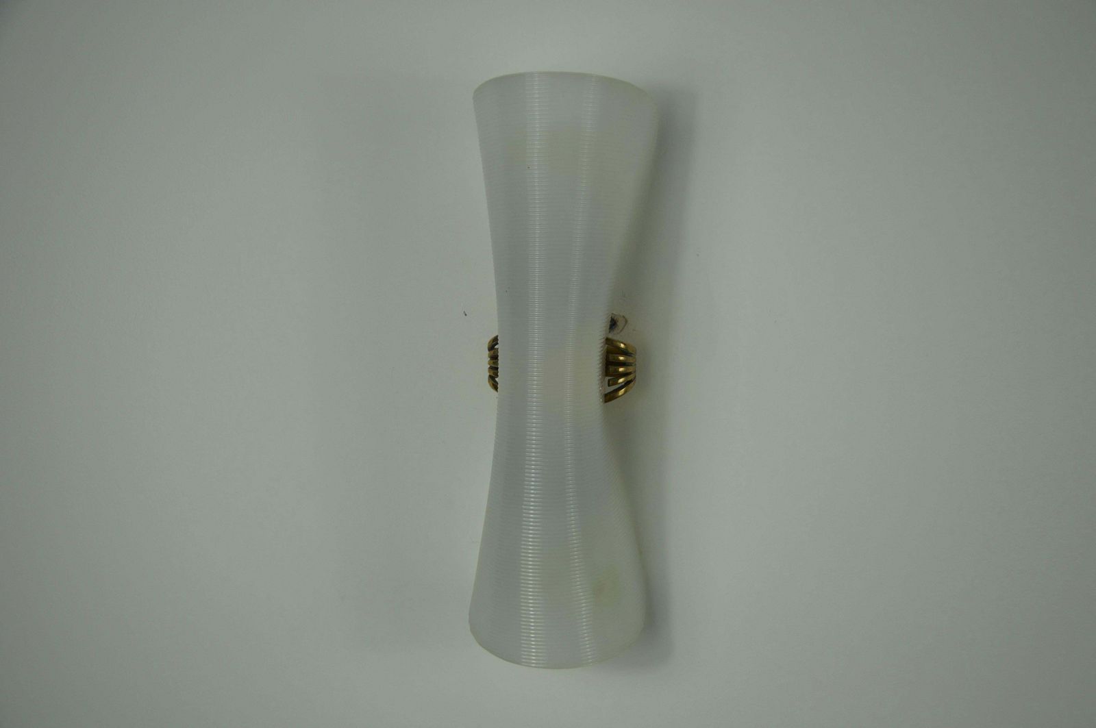 Lighting Pair Of Mid Century Brass And Plexi Glass Wall Lamps, Italy, 1960s photo