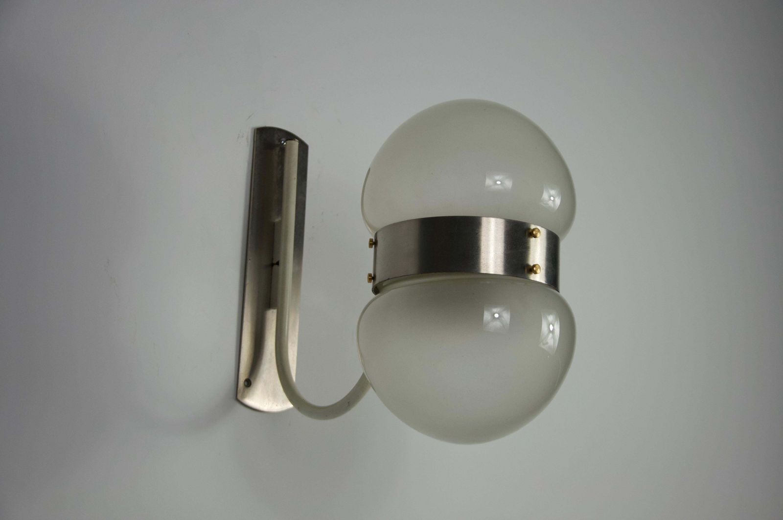 Chrome And Glass Wall Lamp By Sergio Mazza For Artemide, Italy, 1960s photo 1039.0