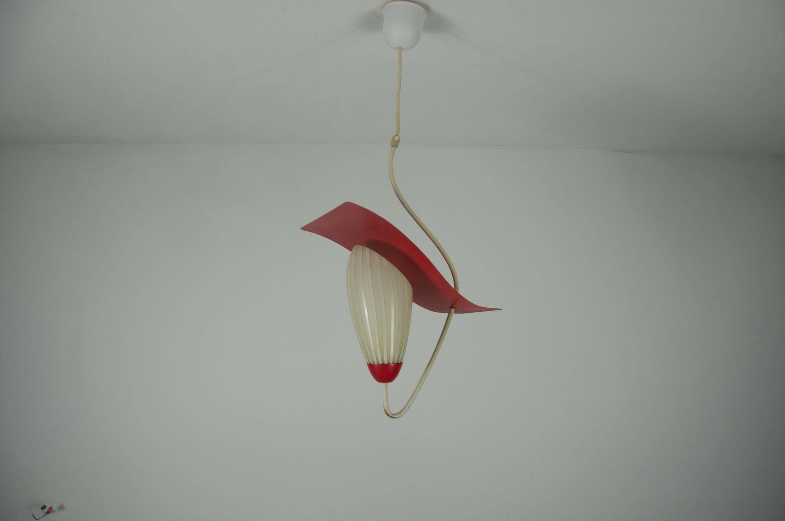 Mid Century Glass And Metal Sputnik Ceiling Lamp, Germany, 1960s photo for sale