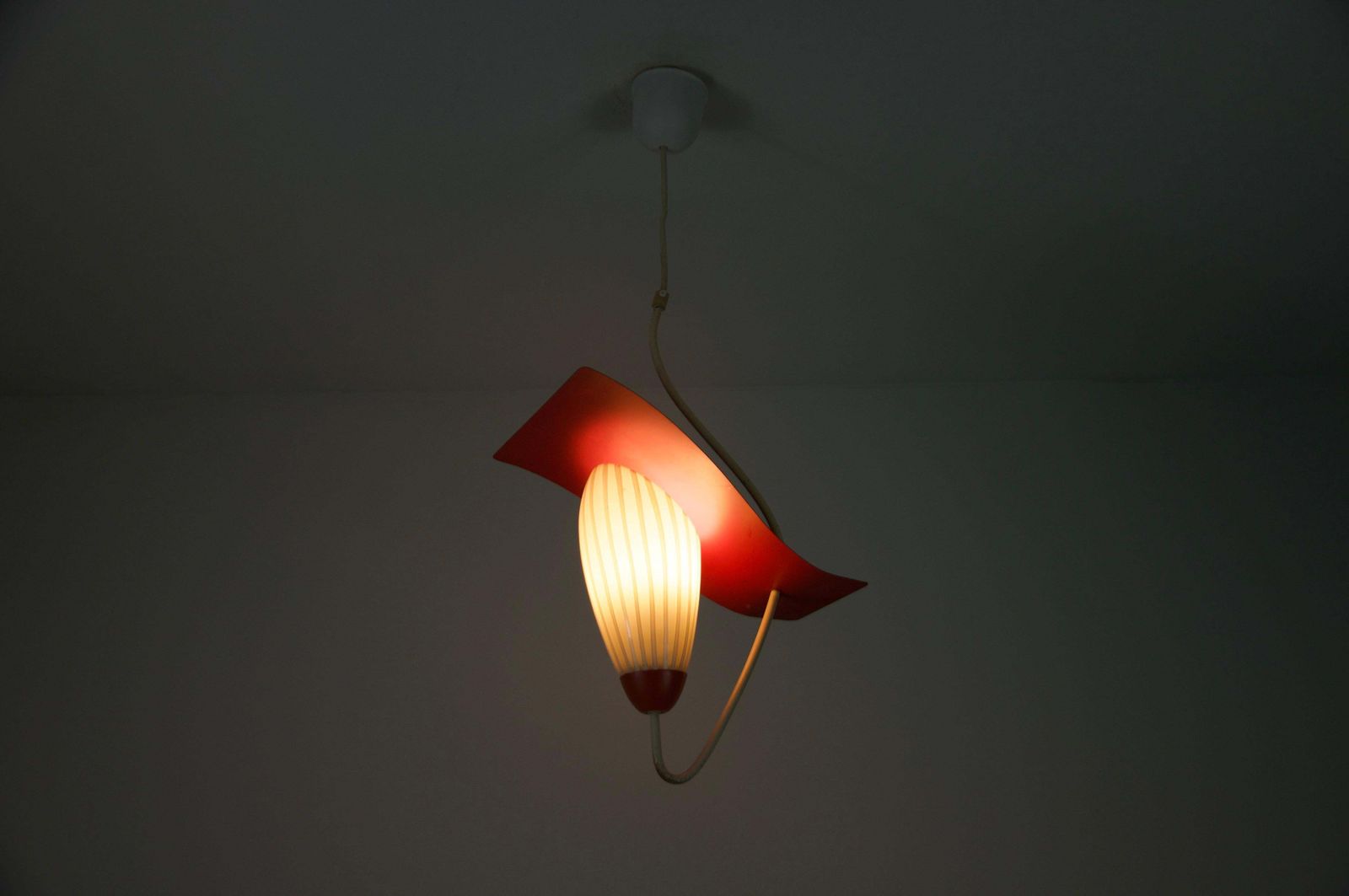 915.0 Mid Century Glass And Metal Sputnik Ceiling Lamp, Germany, 1960s photo