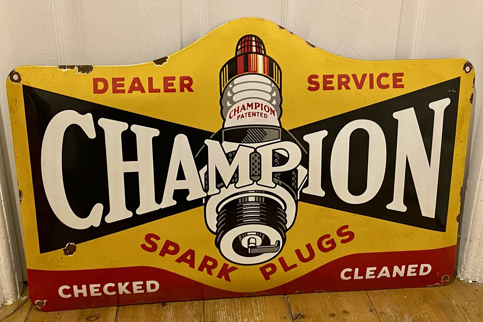 Large Champion Spark Plugs Parts Speed Huge Shop Sign Automobile Automotive Garage Art Gasoline Cleaning Motor Racing F1 Car Auto Gas Monkey Ac Fan Aa
