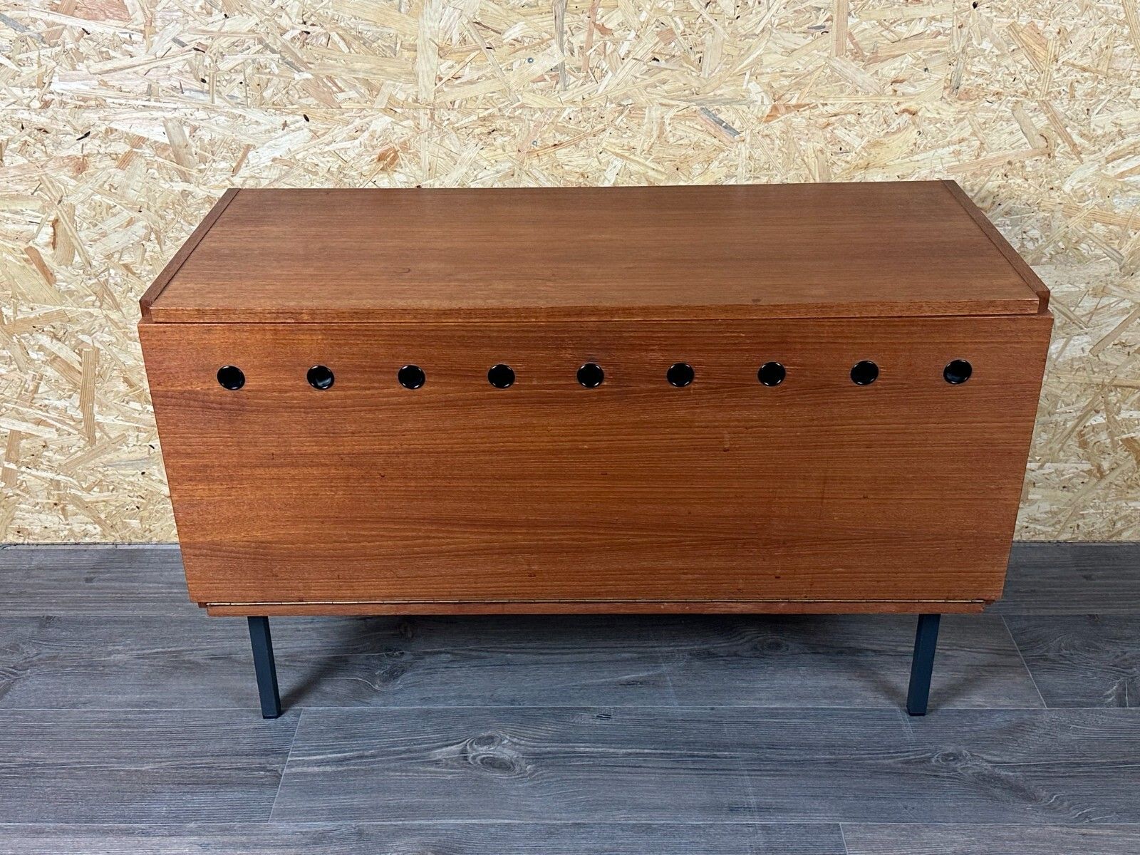 60s 70s Teak Sideboard Dresser Cabinet Rego Mobile Danish Modern Design photo for sale