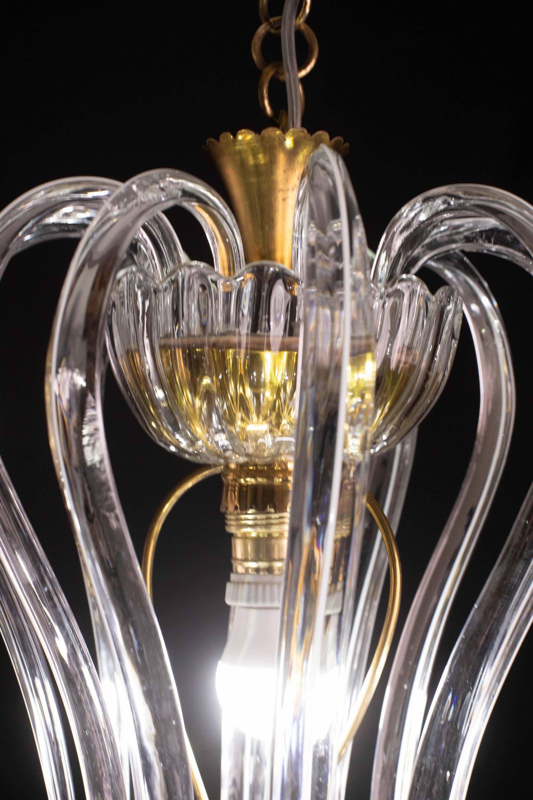 photo furniture Midcentury Jewel Murano Glass Chandelier By Barovier E Toso, 1950s
