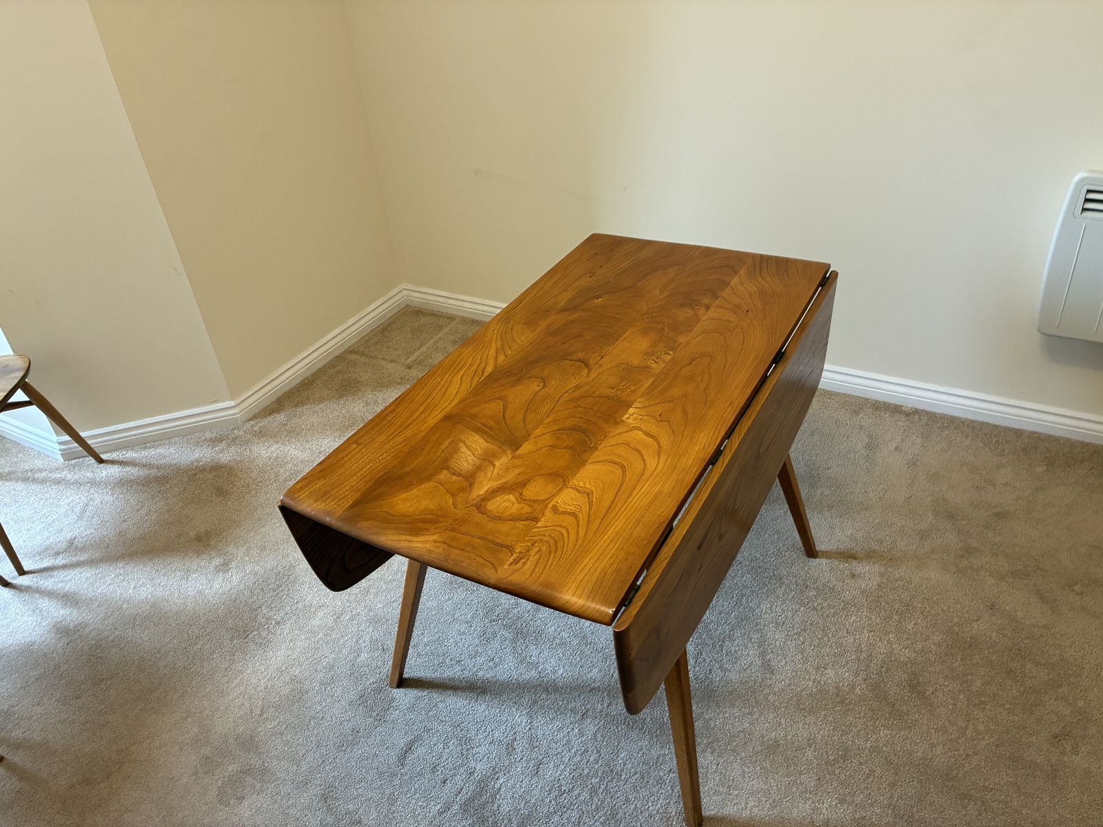 Period Ercol Square Folding Dining Table With Curved Edges photo for sale