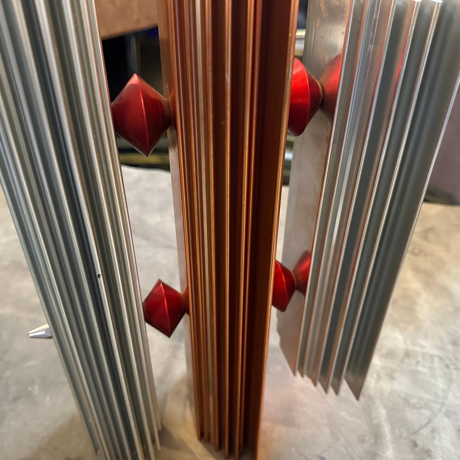 Art 1980s Post Modern Aluminum Italian Sculpture photo
