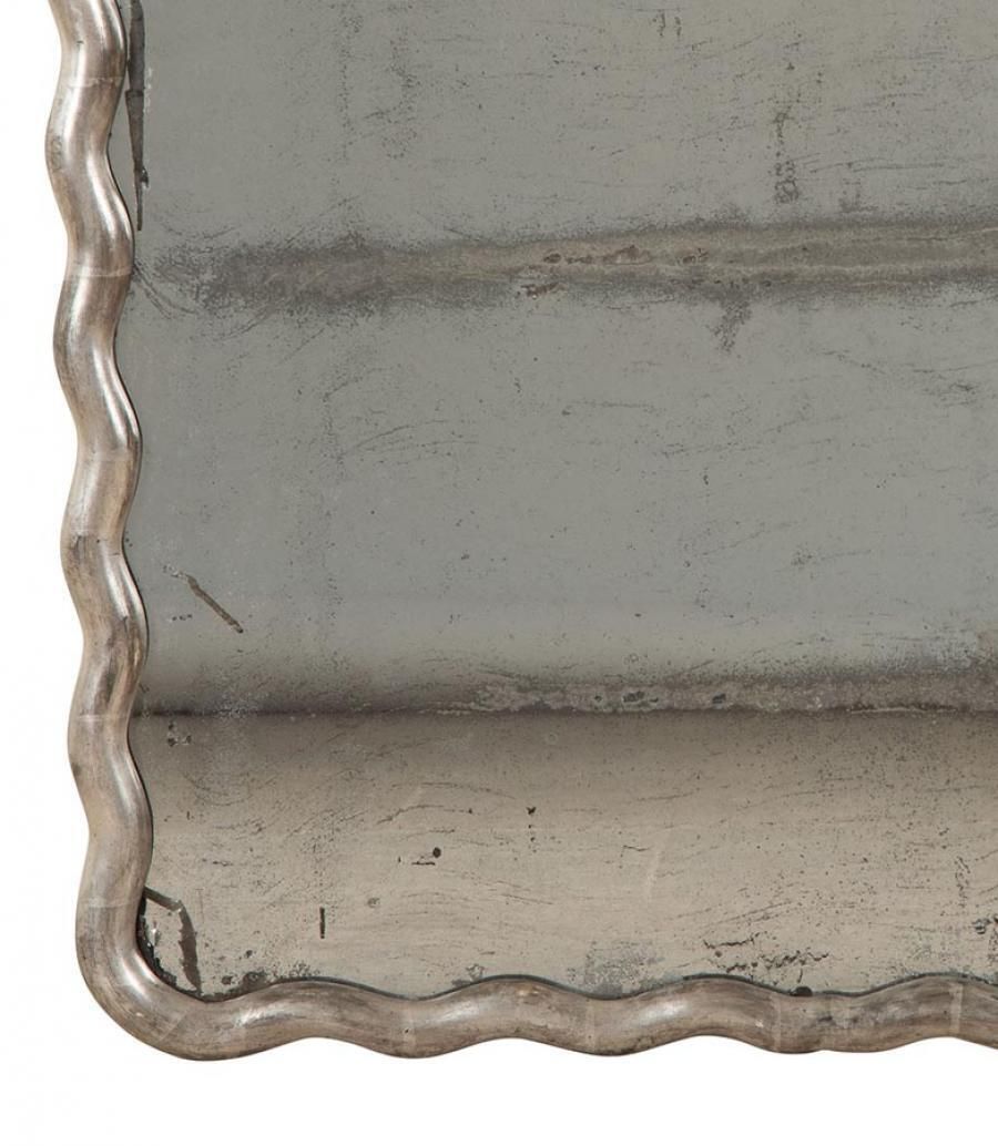 Late 19th Century French Silver Gilt Serpentine Framed Mirror photo 3500.0