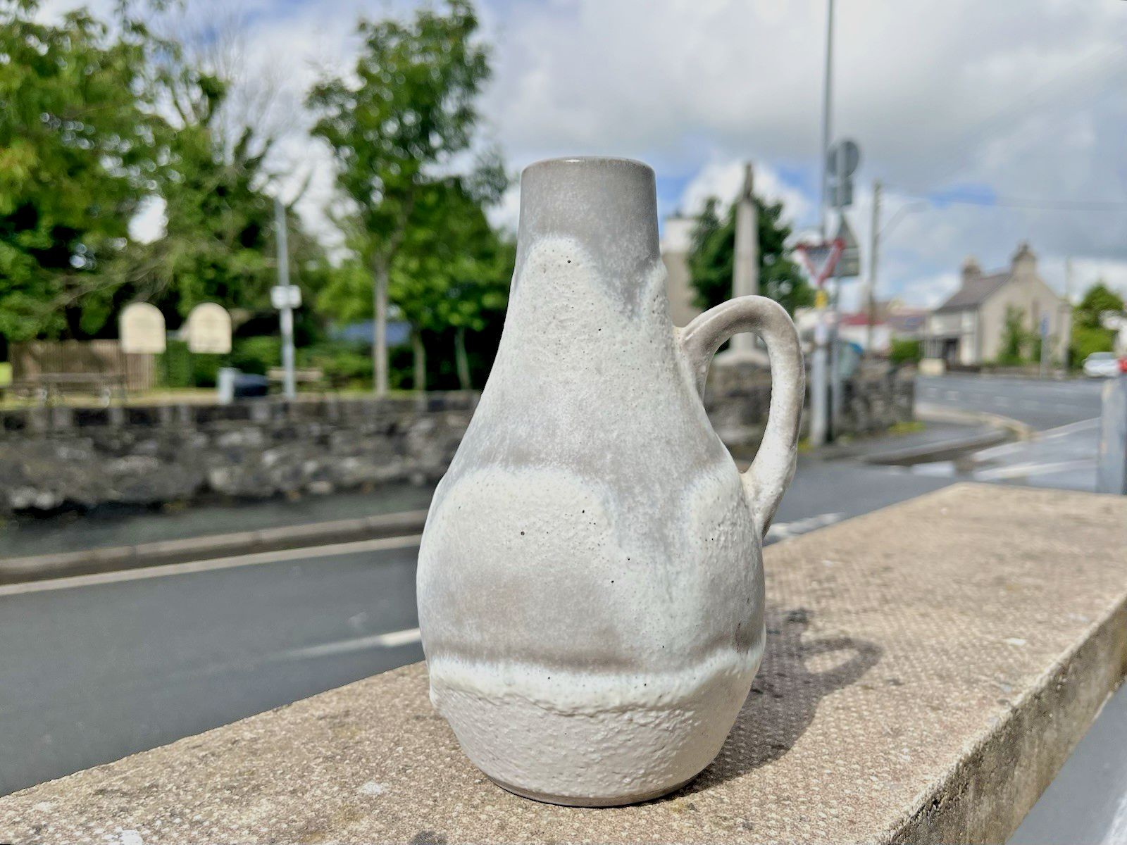 Mid Century Ceramano Island Fat Lava Era West German Pottery Vintage Jug Vase