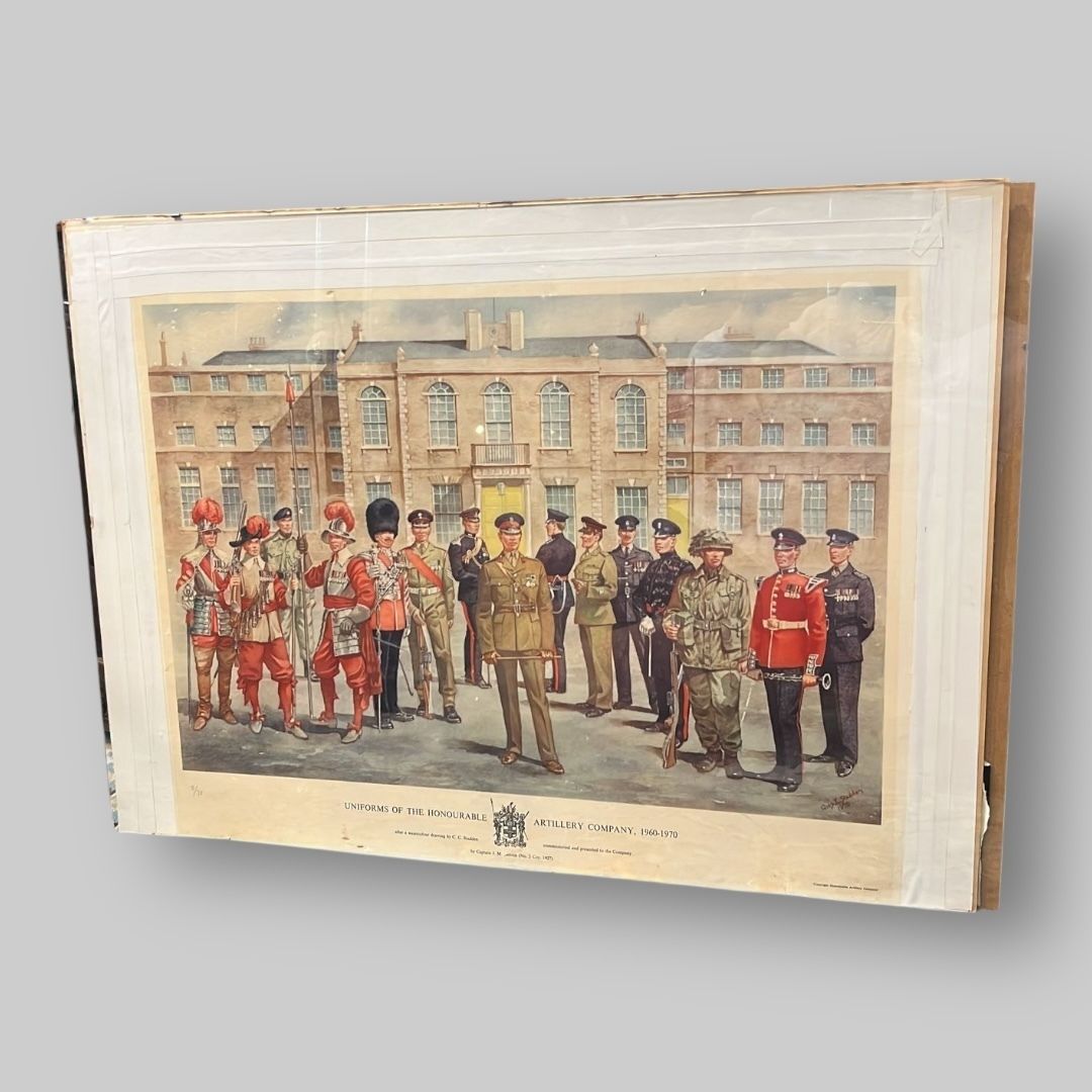 Uniforms Of The Honourable Artillery Company, 1640–1939” – Framed Military Print photo furniture