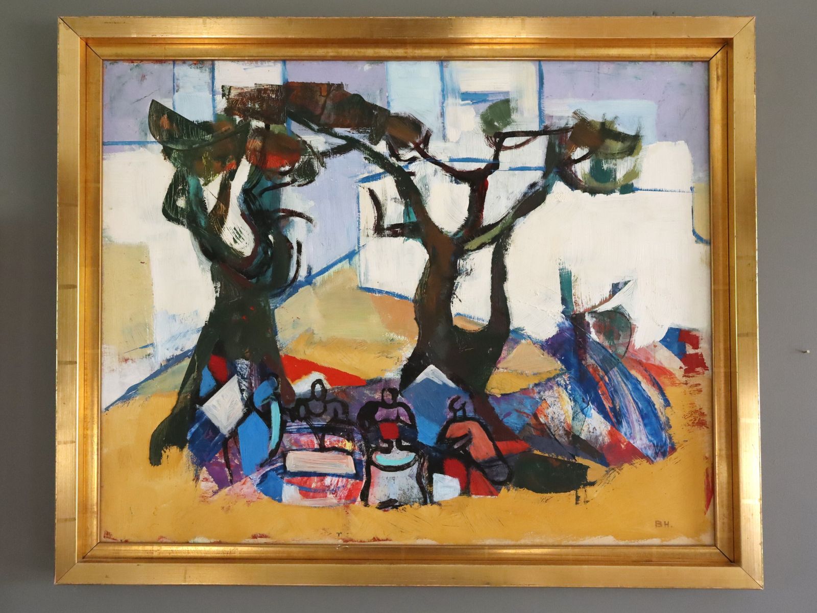 Picnic Under The Pines  Oil Painting