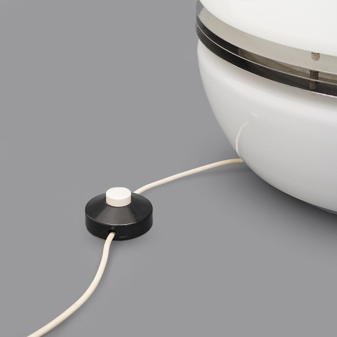 photo buy White Glass Table Lamp By Enrico Tronconi For Tronconi, 1970s