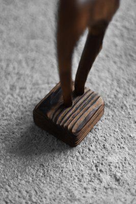 Danish Mid Century Modern Dark Wood Gazelle Figurine, 1960s photo 457.0