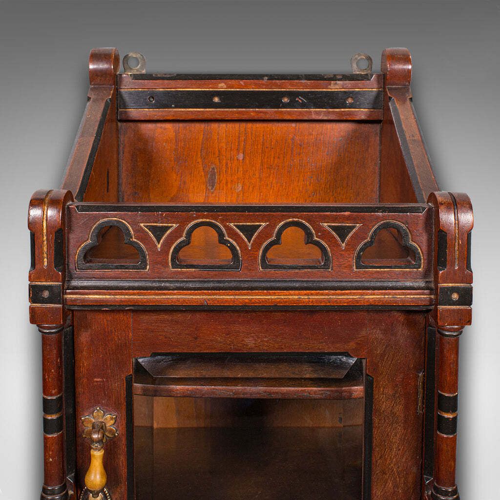 Antique Reception Hall Cabinet, English, Cupboard, Aesthetic Period, Victorian photo vinterior