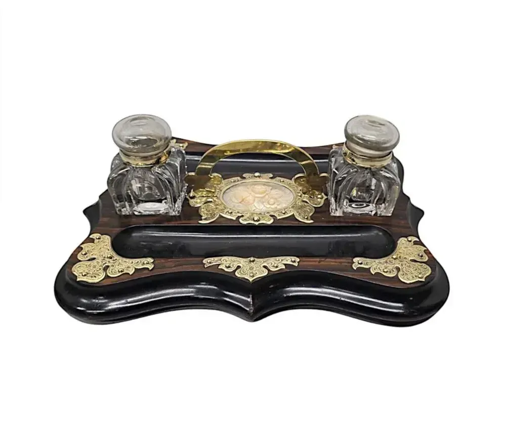 A Very Rare 19th Century Coromandel Desk Set photo for sale