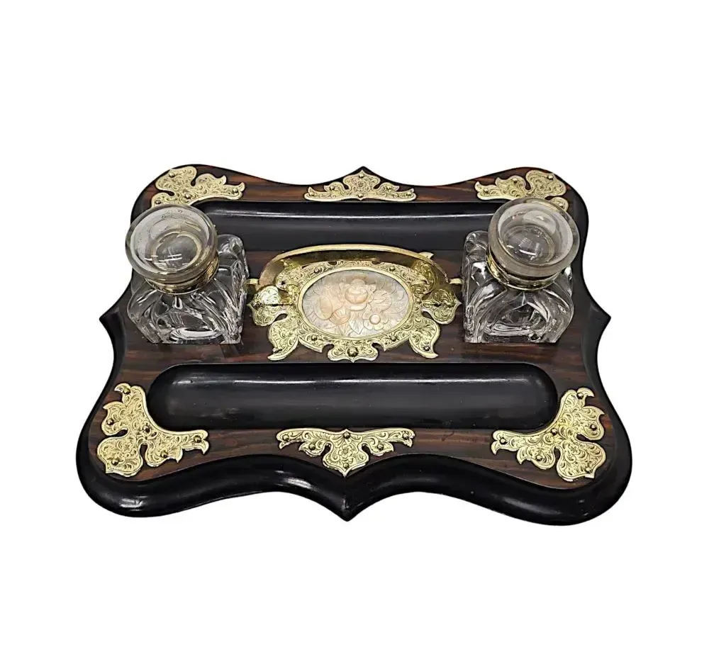 photo furniture A Very Rare 19th Century Coromandel Desk Set