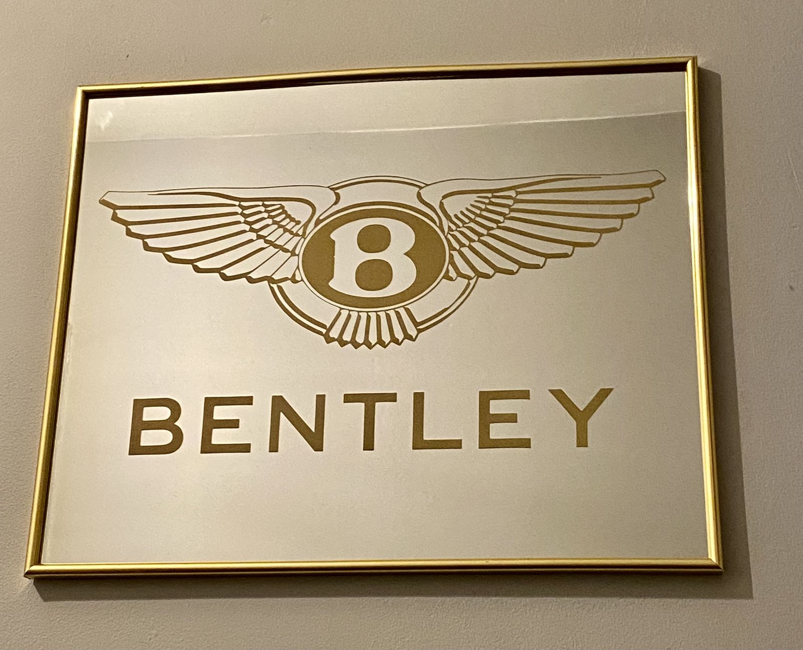 Bentley Motors Large Showroom Mirror Sign Garage Art Automotive Automobile Rolls Royce Bentayga Continental Gt Gtc Azure Flying Spur Parts For Sale