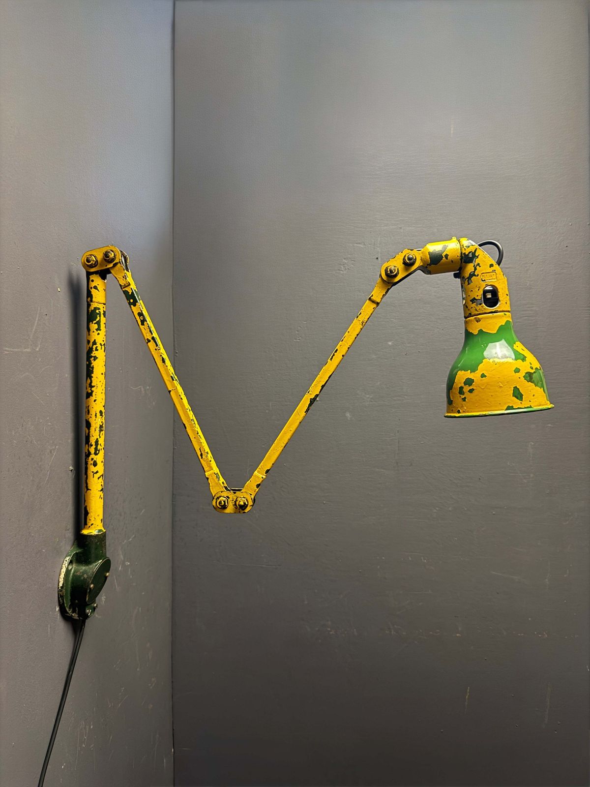 Large 1930s Industrial Wall Lamp By Mek Elek London photo for sale
