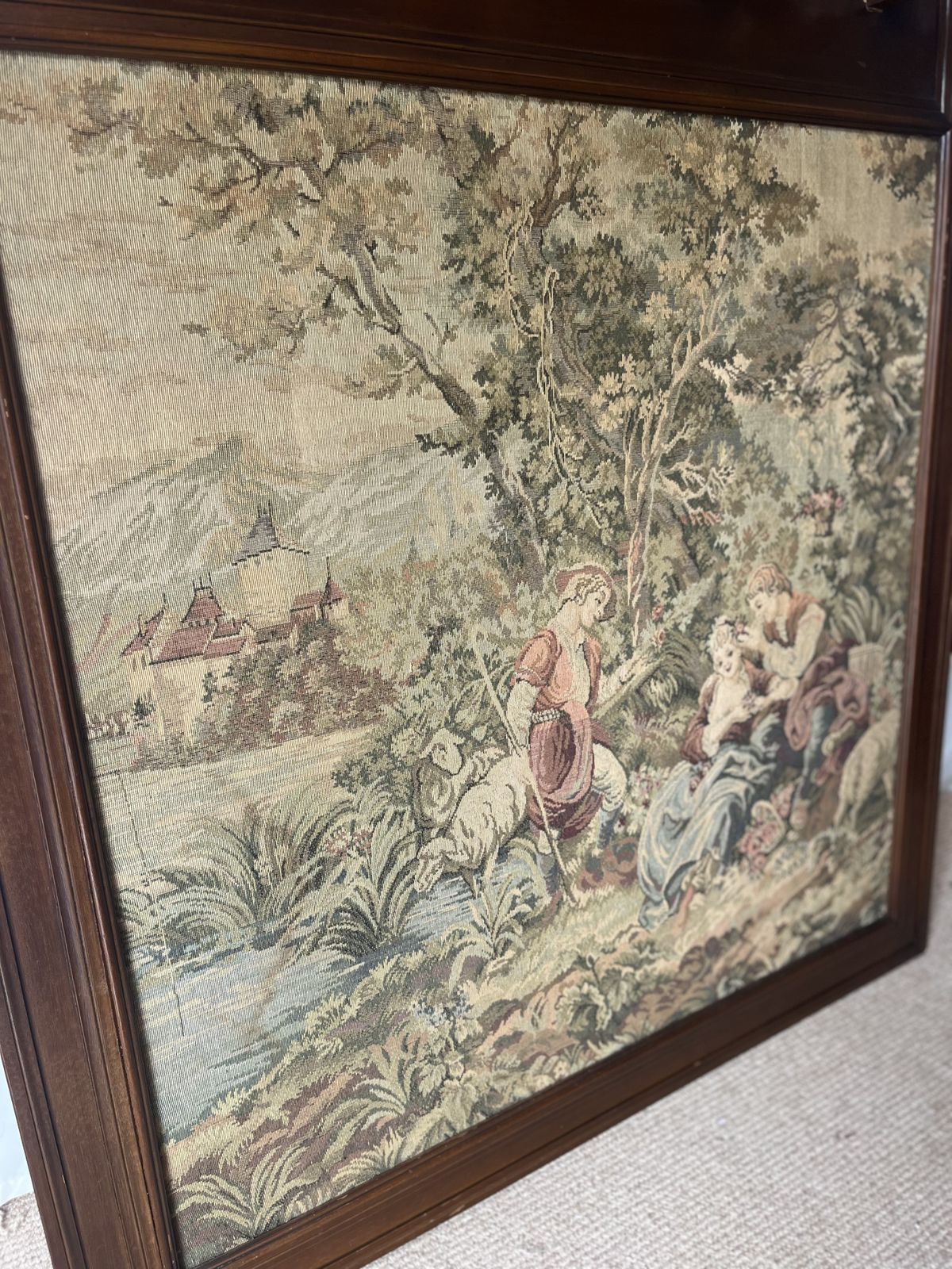 Vintage Wall Mounted French Coat Rack – French Pastoral Scene photo buy