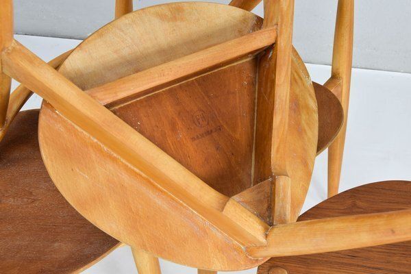 photo vintage Fh4103 Heart Dining Chairs By Hans Wegner For Fritz Hansen, Denmark, 1950s, Set Of 4