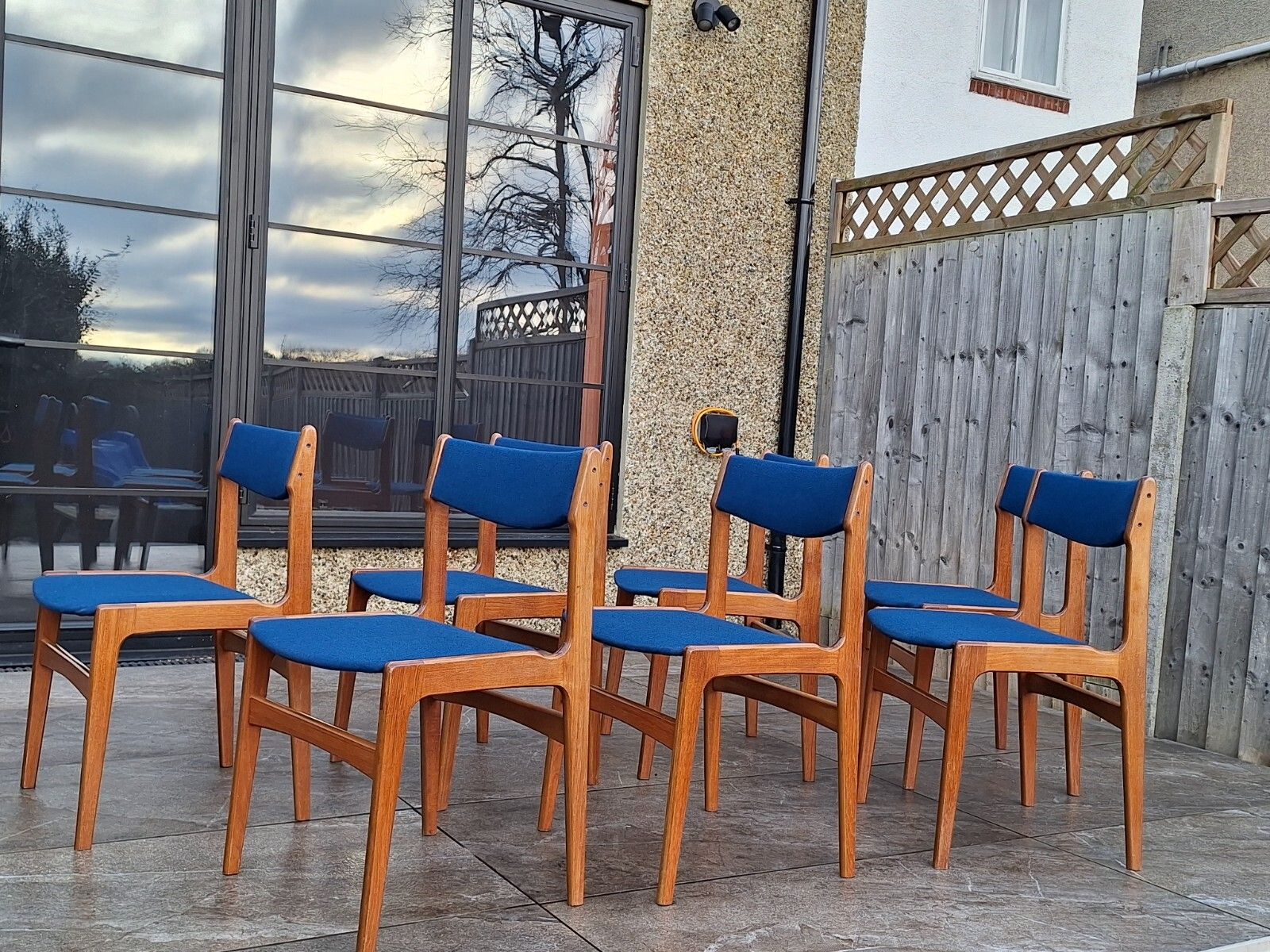7 Vintage Danish Chairs By Erik Buch, Midcentury photo for sale