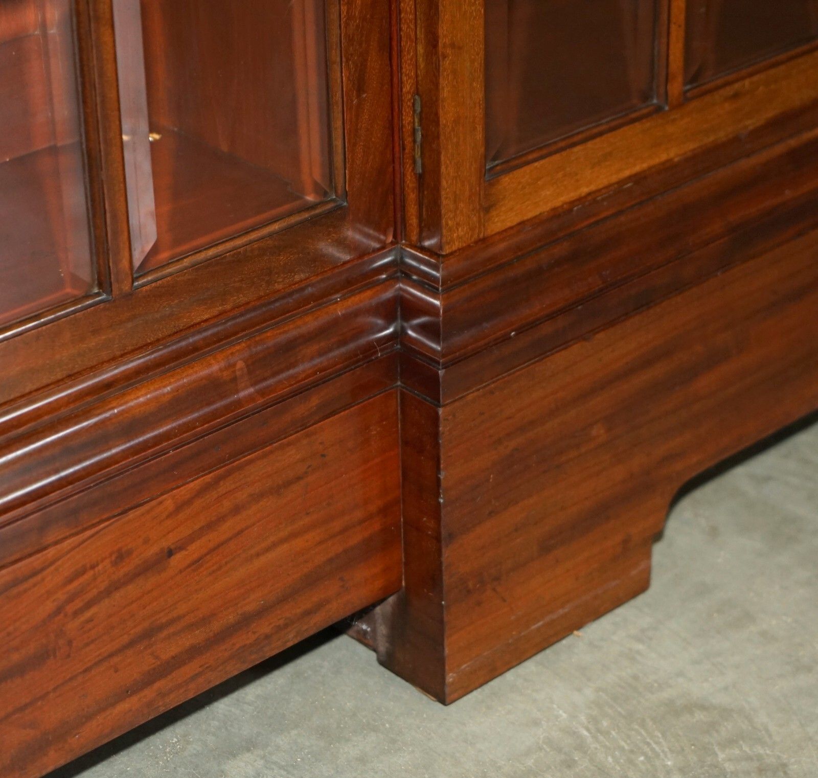 photo vintage Monumental 2.4 Meter Tall Antique Victorian Mahogany Glazed Library Bookcase