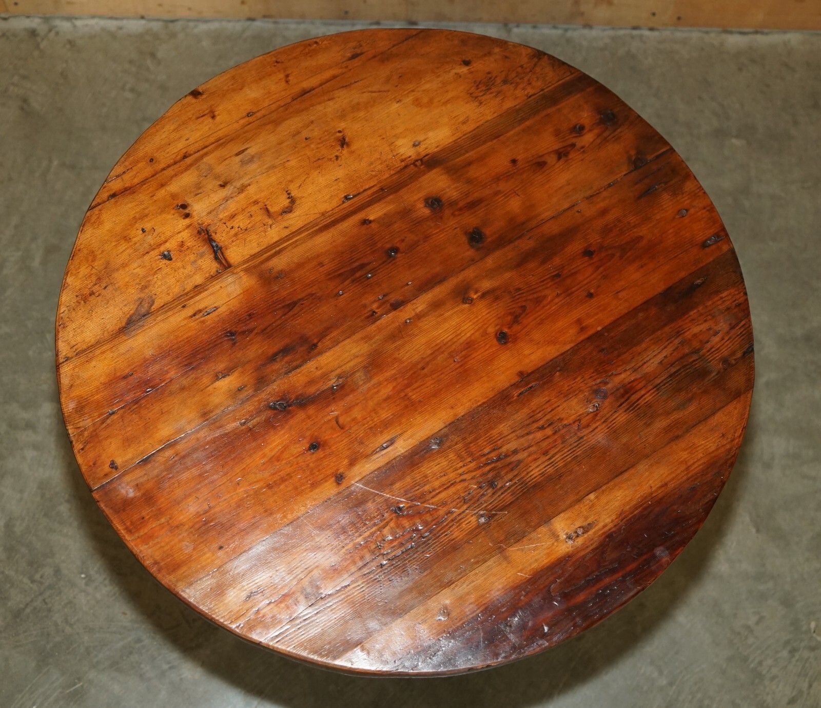 19th Century Primative Pine Cricket Table Stunning Timber Patina Must See Pics photo for sale