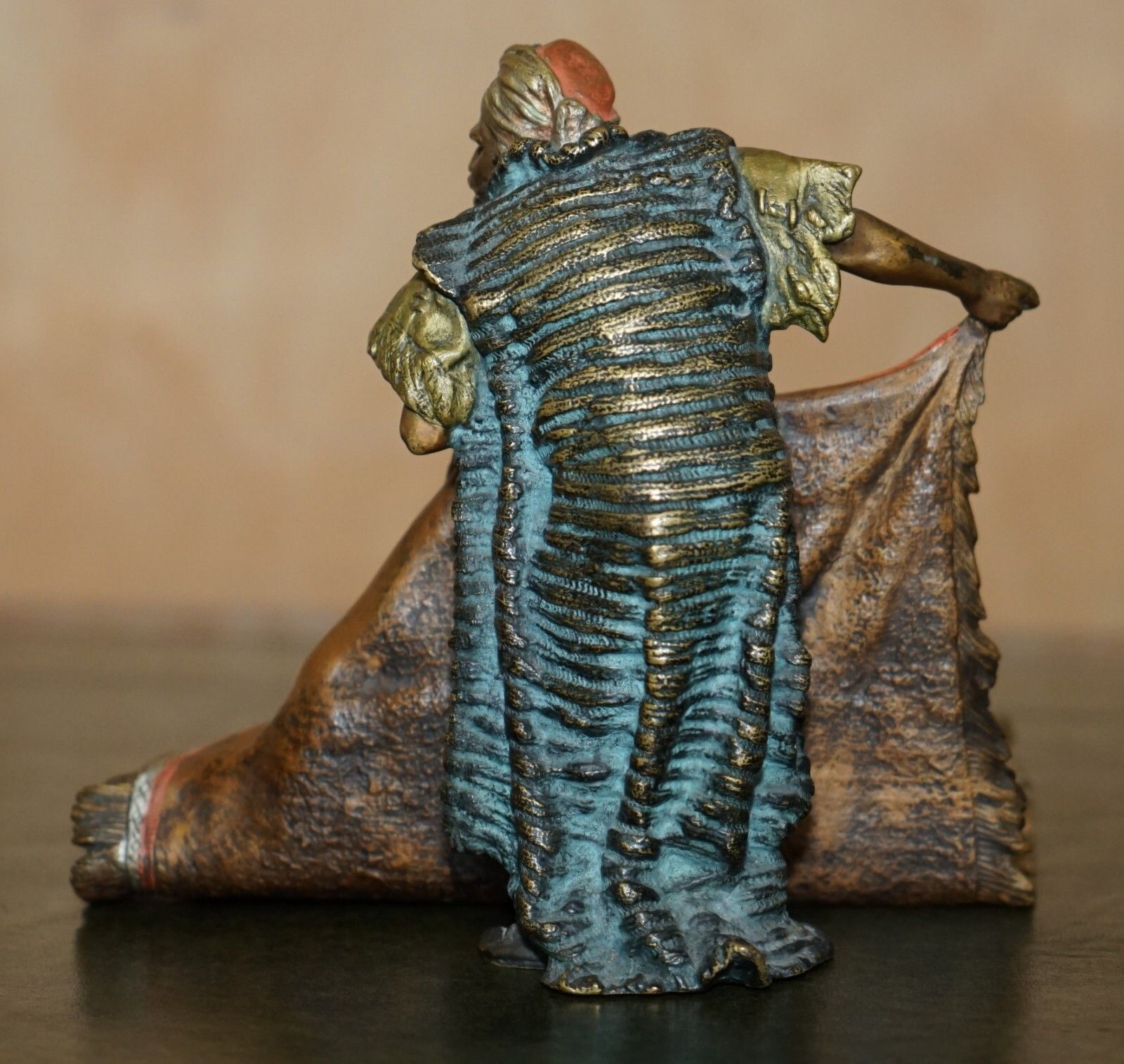 photo furniture Fine Antique Circa 1910 Franz Bergman Cold Painted Bronze Carpet Seller Statue