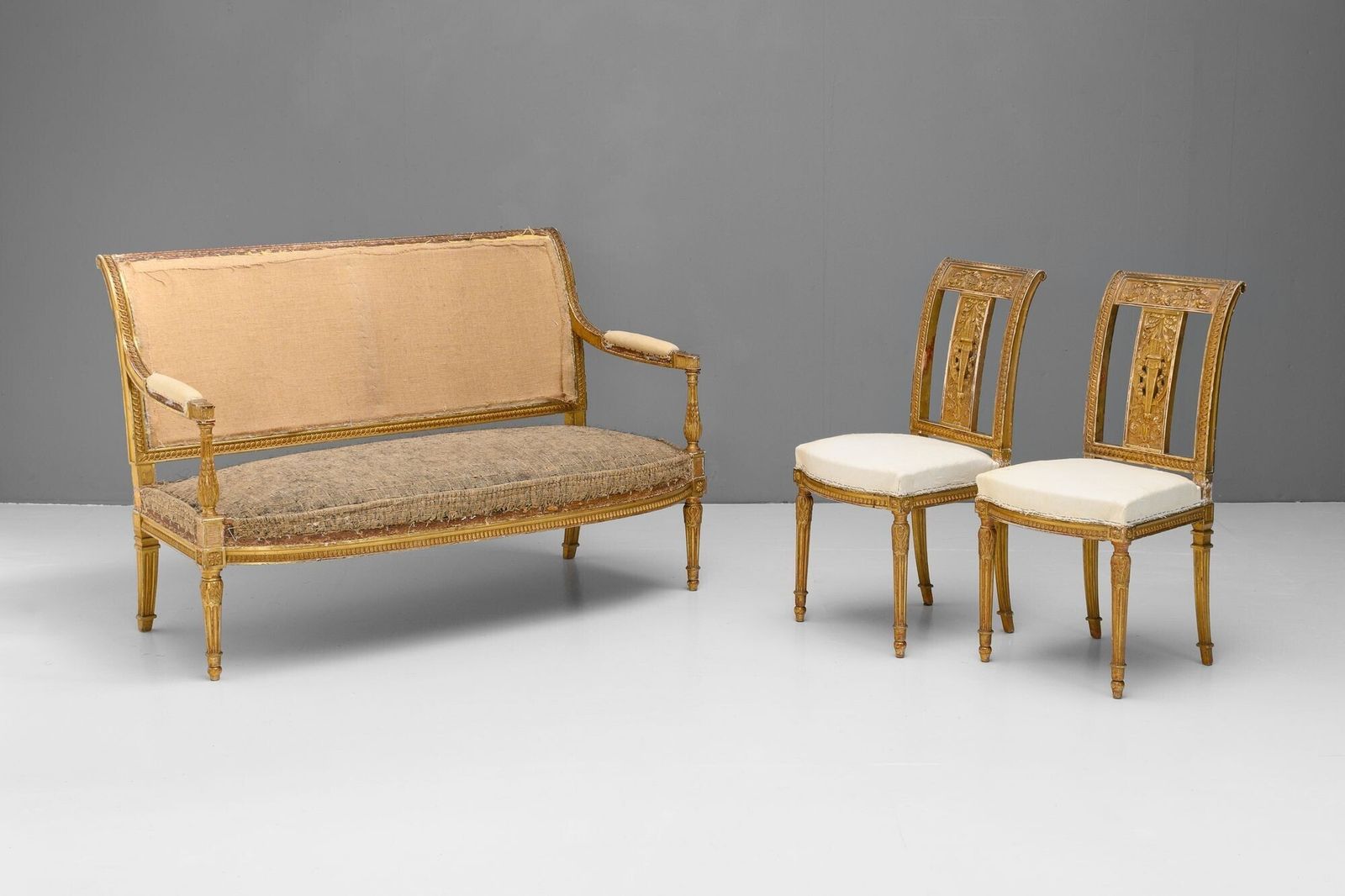 Gilded French Settee, 1900s, Walnut photo buy