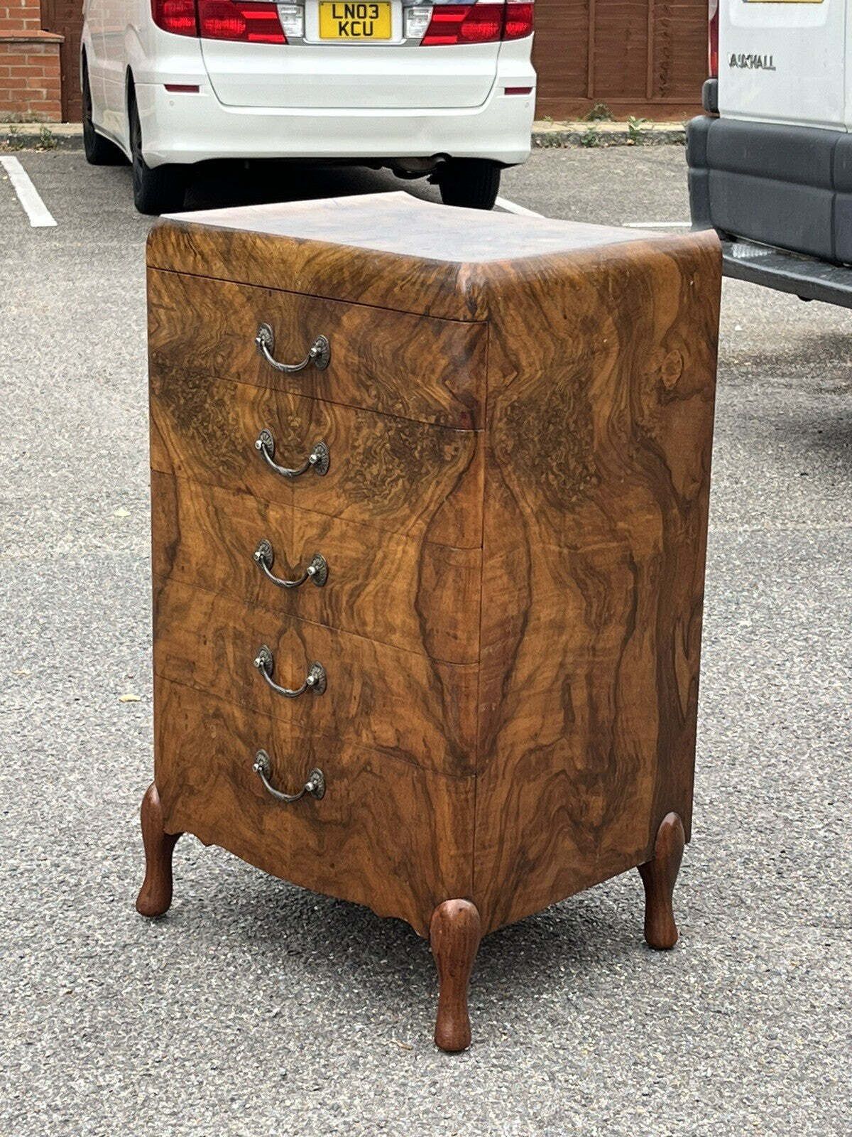 1227.0 Art Deco Walnut Chest Of Drawers.Maurice Adams Of London W1. Amazing Quality. photo