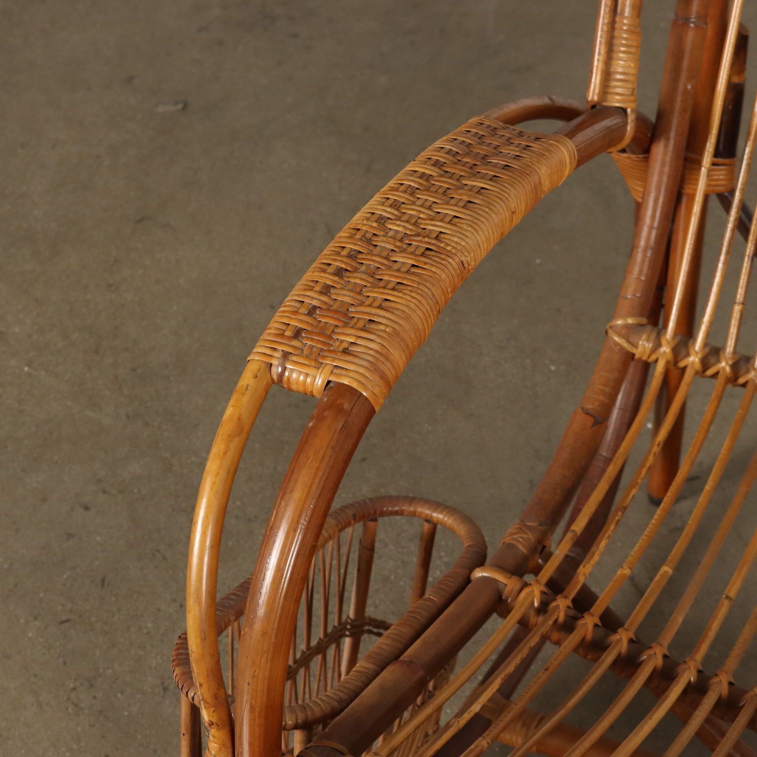 Vintage 1960s Armchair Wicker Italy photo Furniture