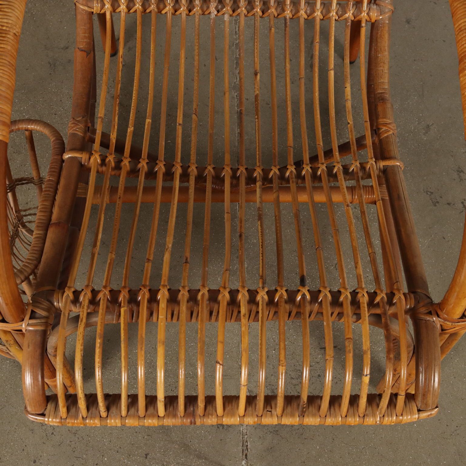 Vintage 1960s Armchair Wicker Italy photo 510.0