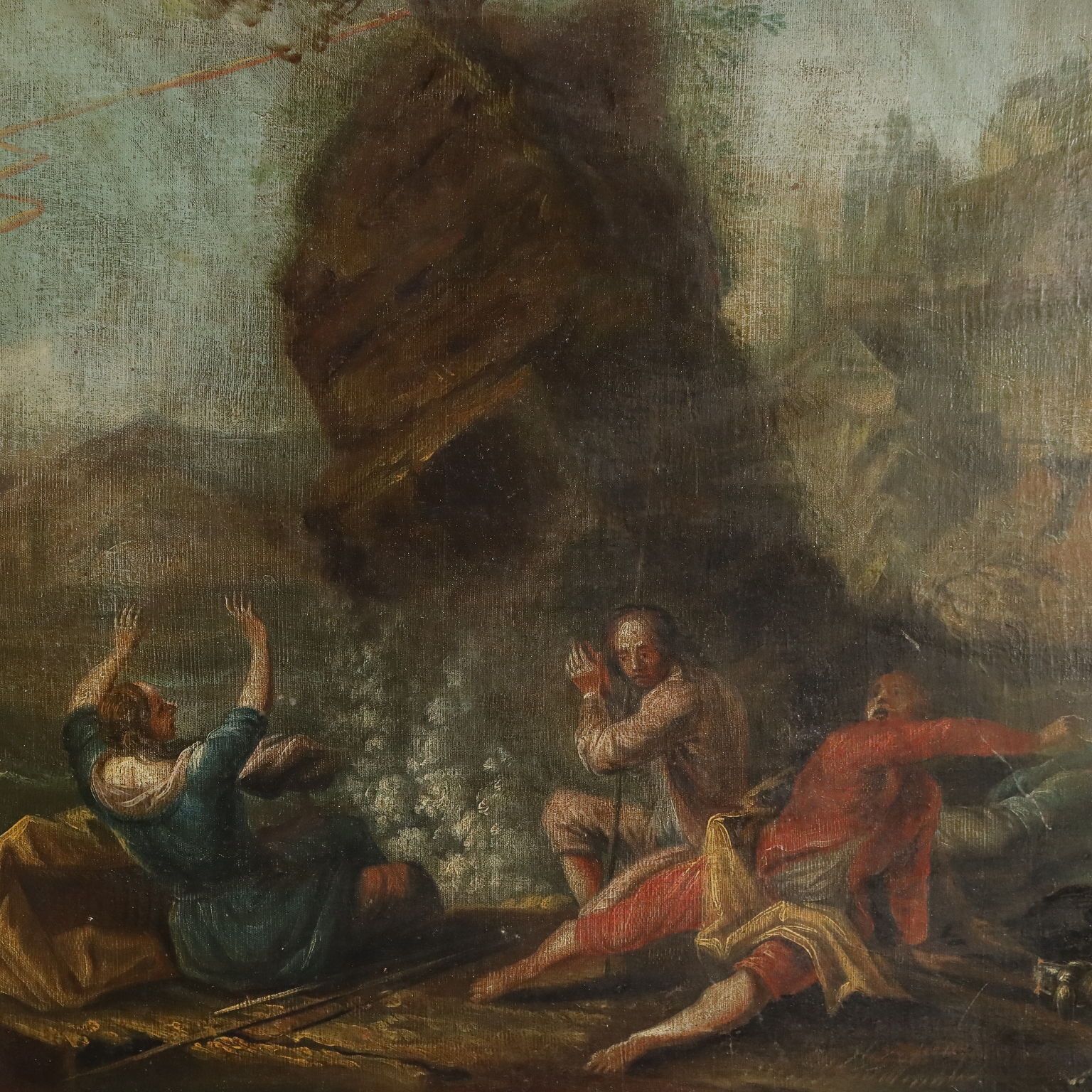 Antique Painting Oil On Canvas French School XVIII Century photo Art