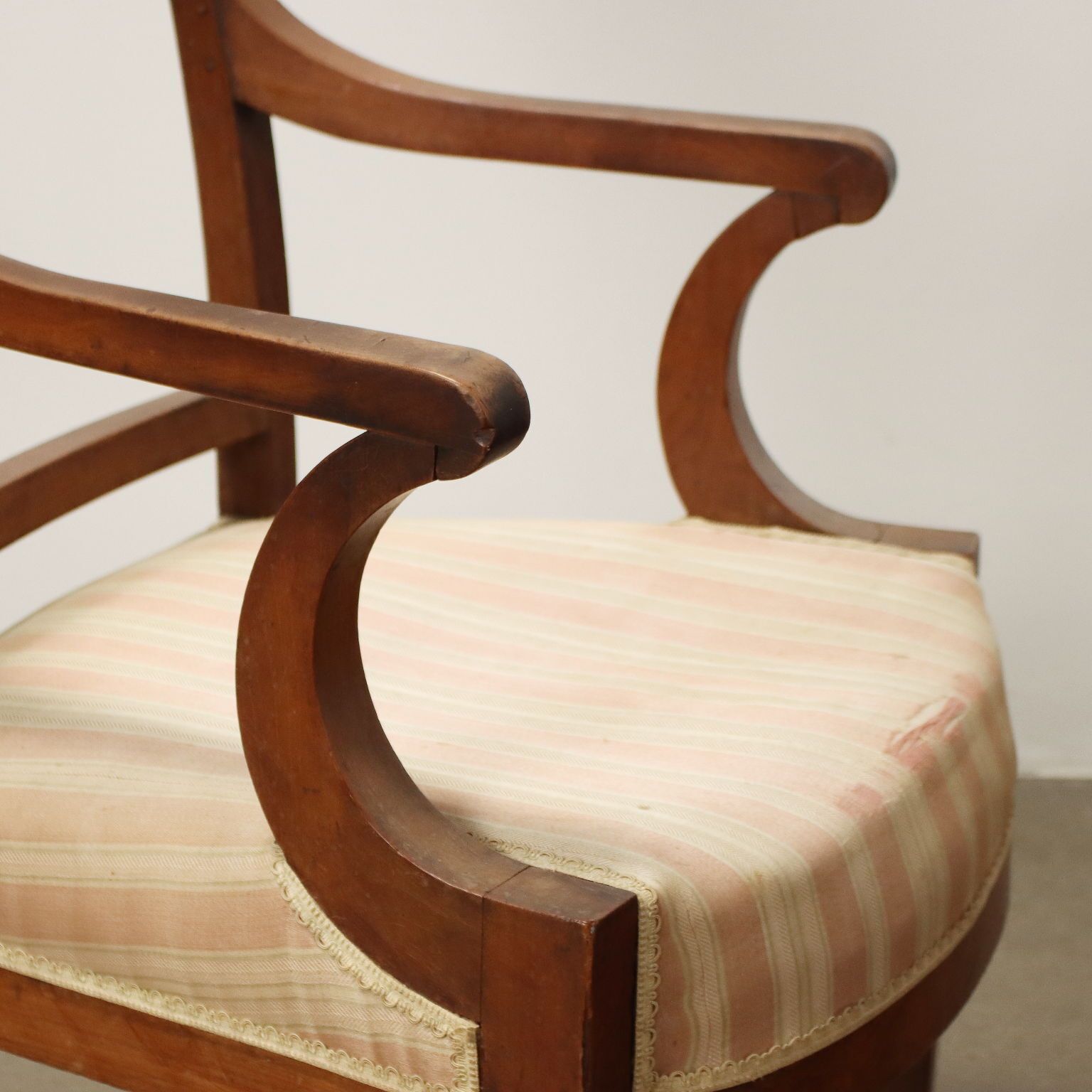 Antique Directoire Armchairs Cherrywood Fabric XVIII XIX Century photo vinterior