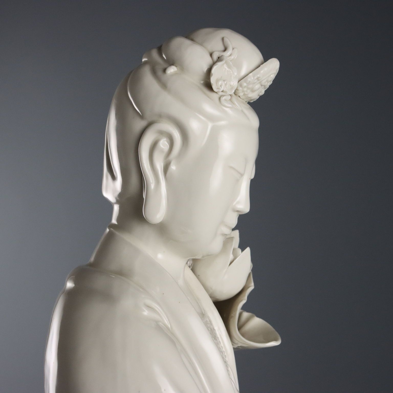 Antique Sculpture Guanyin Porcelain China XX Century photo vintage