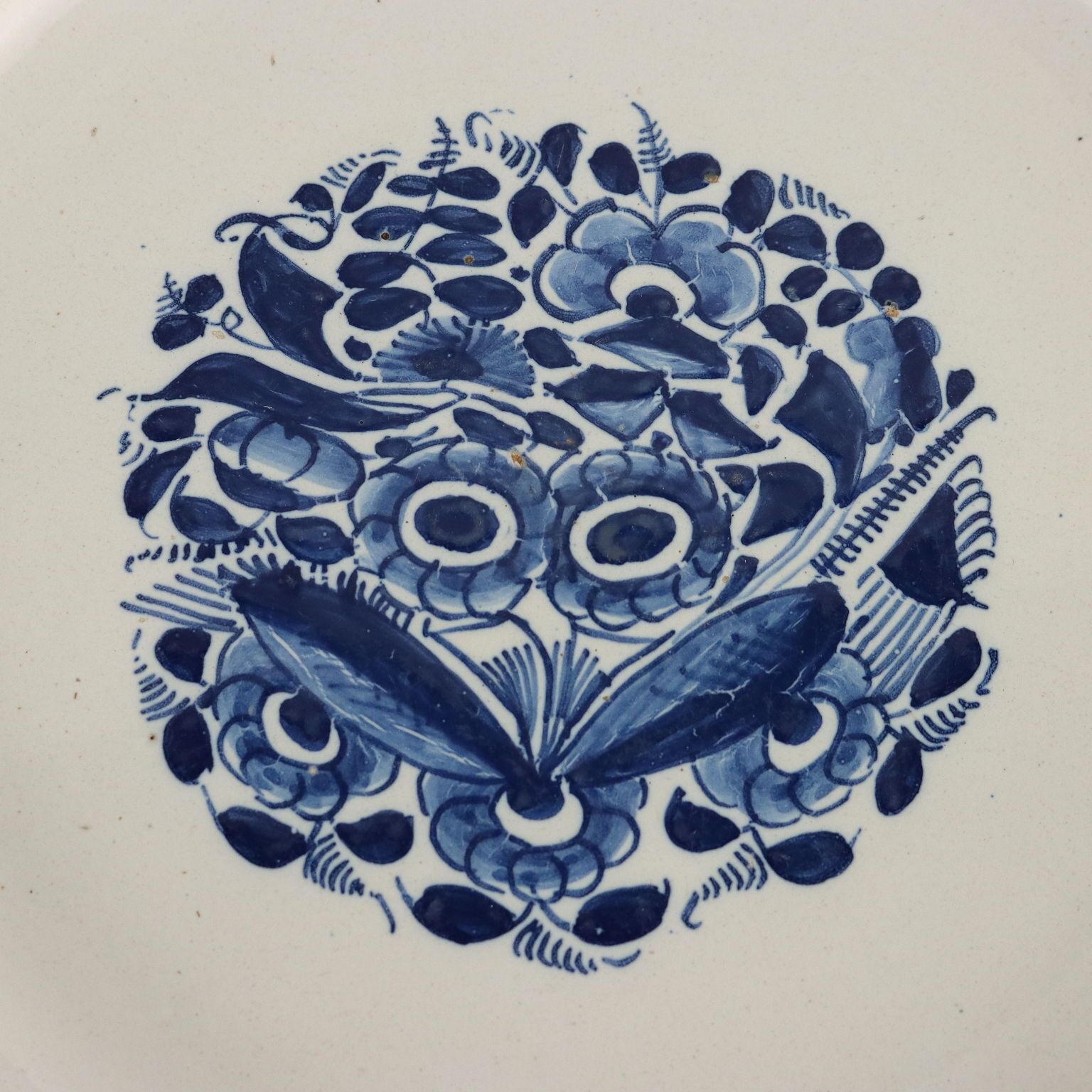 Antique Majolica Plate Man. Antonibon Nove Italy XVIII Century photo for sale