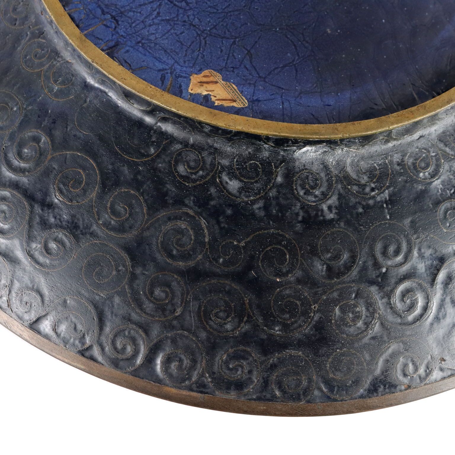 photo furniture Antique Plate Copper With Cloisonné Decorations Japan Meiji Era